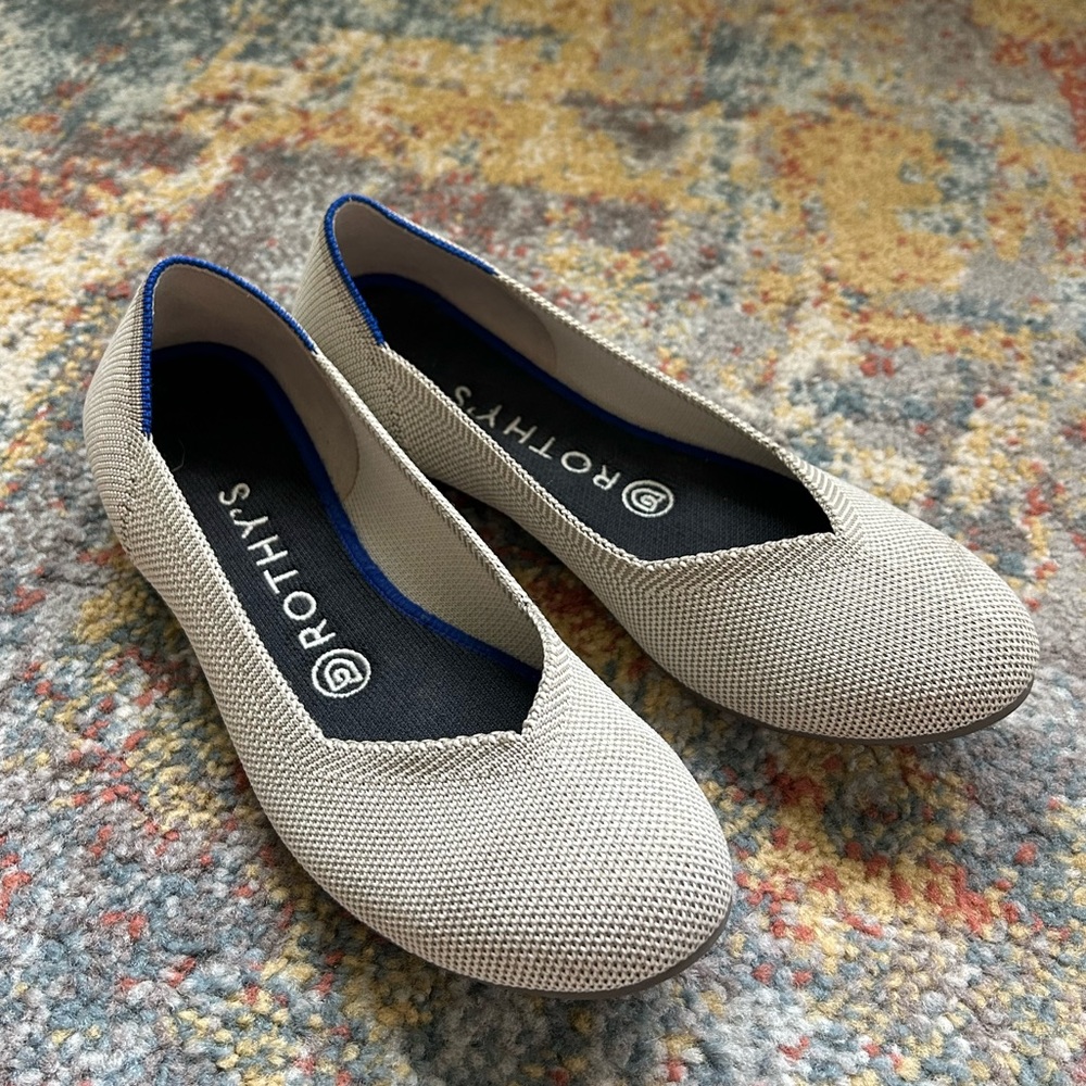 Rothy’s gray flats